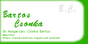 bartos csonka business card